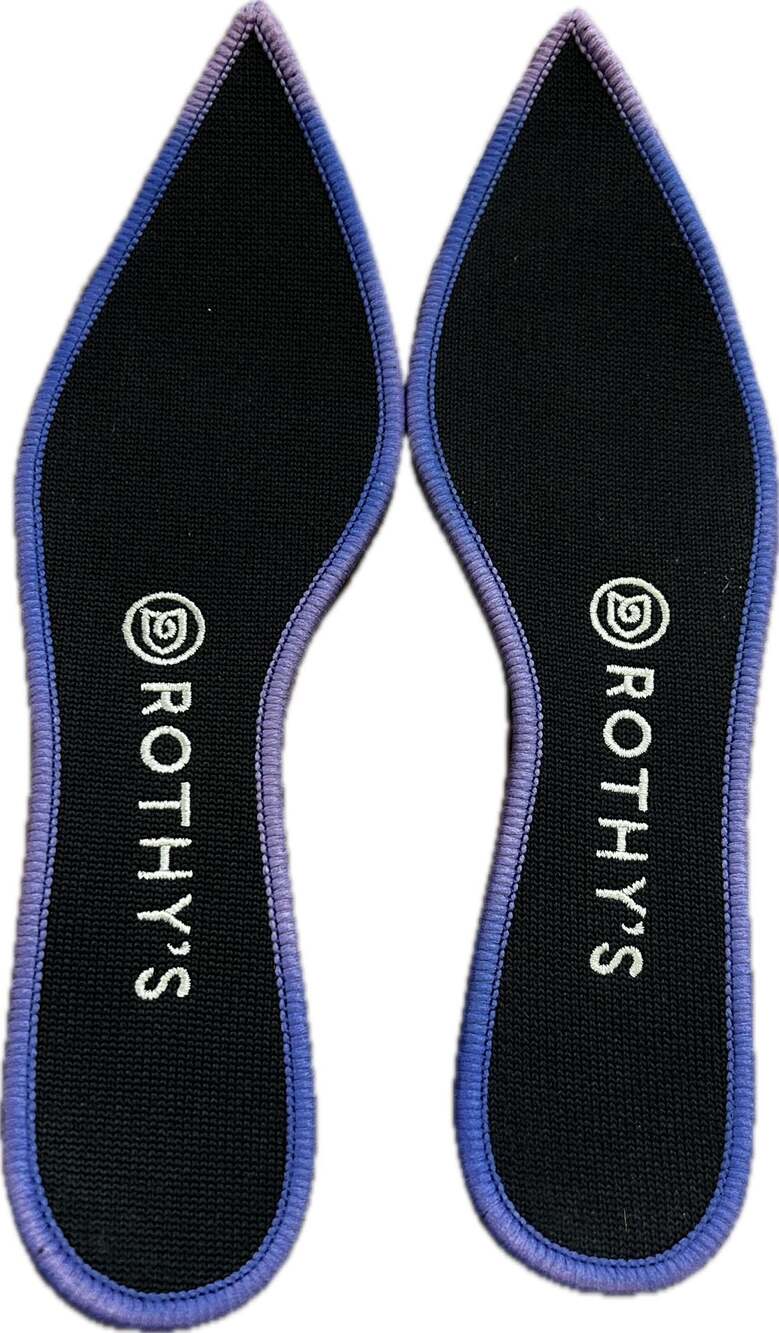 Rothy's The Point Cloud Grey Birdseye Pointed Toe Flat Minimalist Coastal Casual - Picture 10 of 14